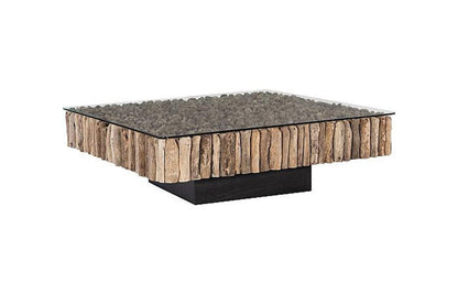 Phillips Collection - Manhattan Coffee Table, Square, with Glass - PH64007 view 1