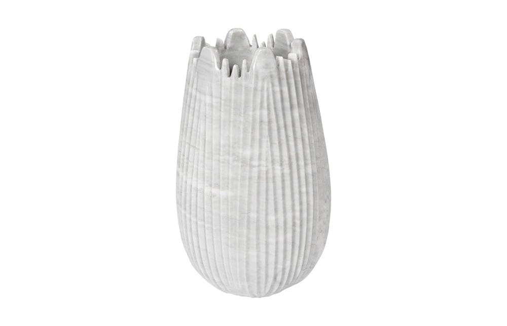 Phillips Collection - Marble Cocoon Vase, White, Large - MX118483 view 1