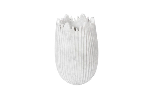 Phillips Collection - Marble Cocoon Vase, White, Small - MX118485 view 1