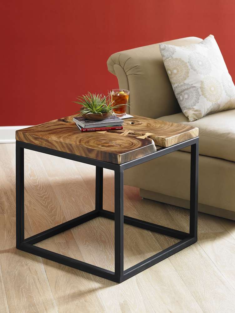 Phillips Collection - Martin Side Table, Black Metal Base - TH62862 veiw 3