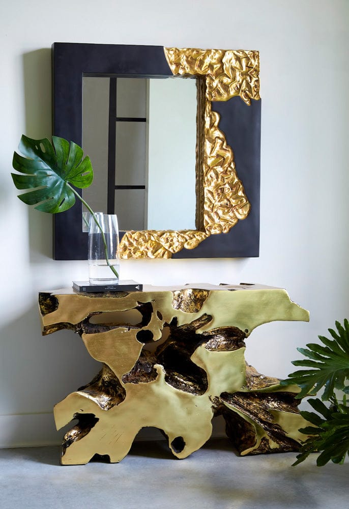 Phillips Collection - Mercury Mirror, Square, Black, Gold Leaf - PH100843 view 6