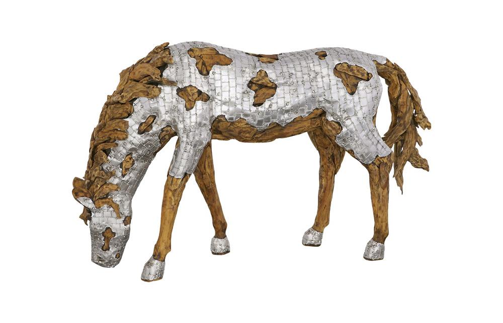 Phillips Collection - Mustang Horse Armored Sculpture, Grazing - ID113409 veiw 1