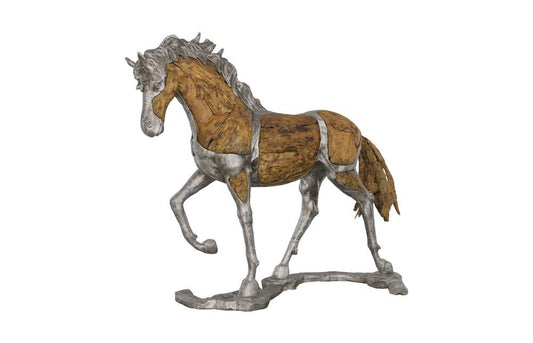 Phillips Collection - Mustang Horse Woodland Sculpture On Base, Walking - ID113405 veiw 1