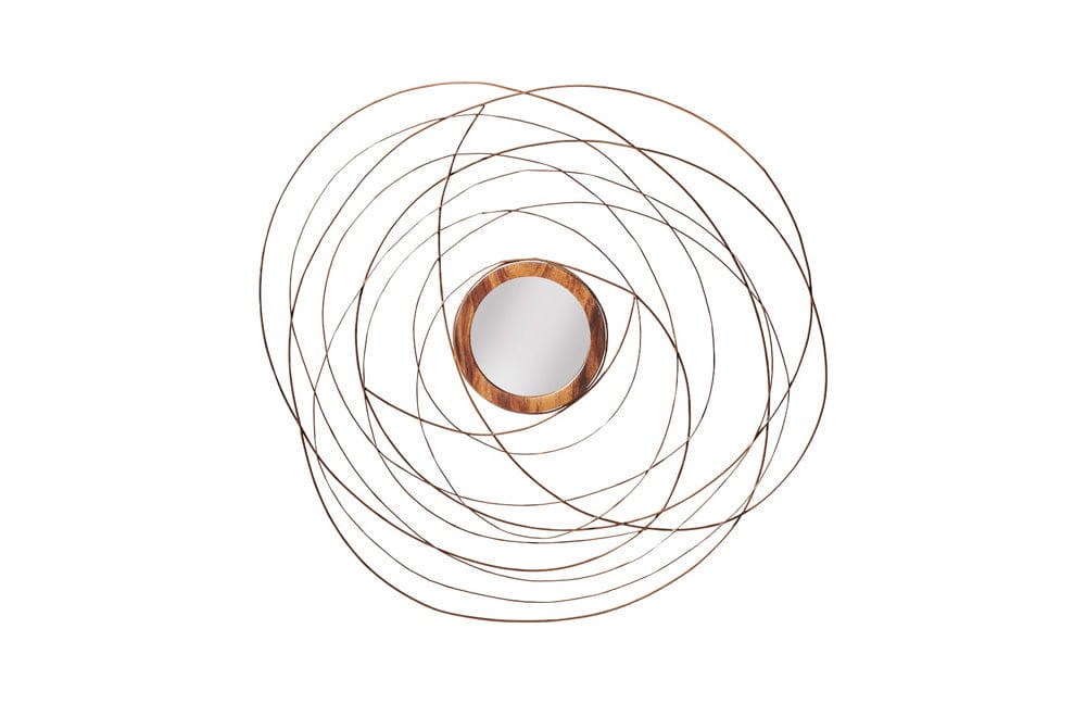 Phillips Collection - Nest Mirror, Chamcha Wood/Wire, Copper, LG - TH99488 view 1