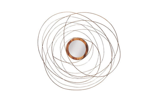 Phillips Collection - Nest Mirror, Chamcha Wood/Wire, Copper, LG - TH99488 view 1