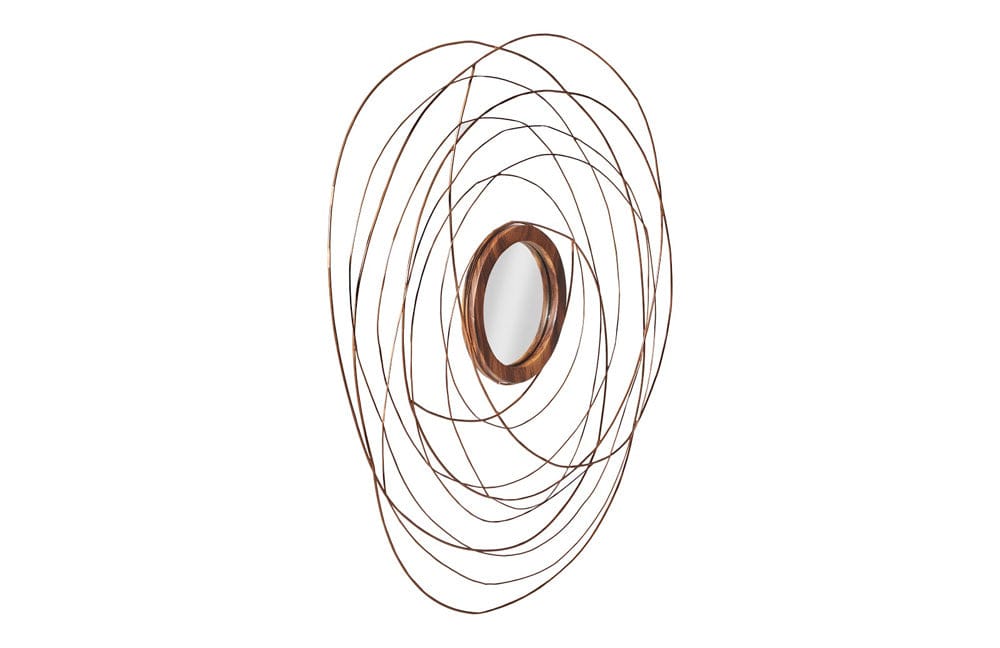 Phillips Collection - Nest Mirror, Chamcha Wood/Wire, Copper, LG - TH99488 view 2