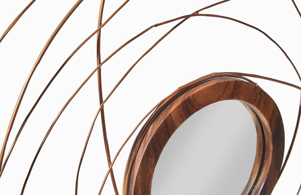 Phillips Collection - Nest Mirror, Chamcha Wood/Wire, Copper, LG - TH99488 view 3