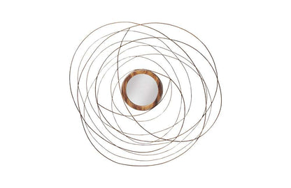 Phillips Collection - Nest Mirror, Chamcha Wood/Wire, Copper, LG - TH99488 veiw 1