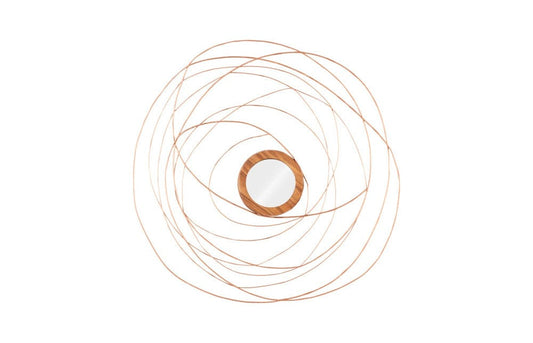Phillips Collection - Nest Mirror, Chamcha Wood/Wire, Copper, SM - TH99487 view 1