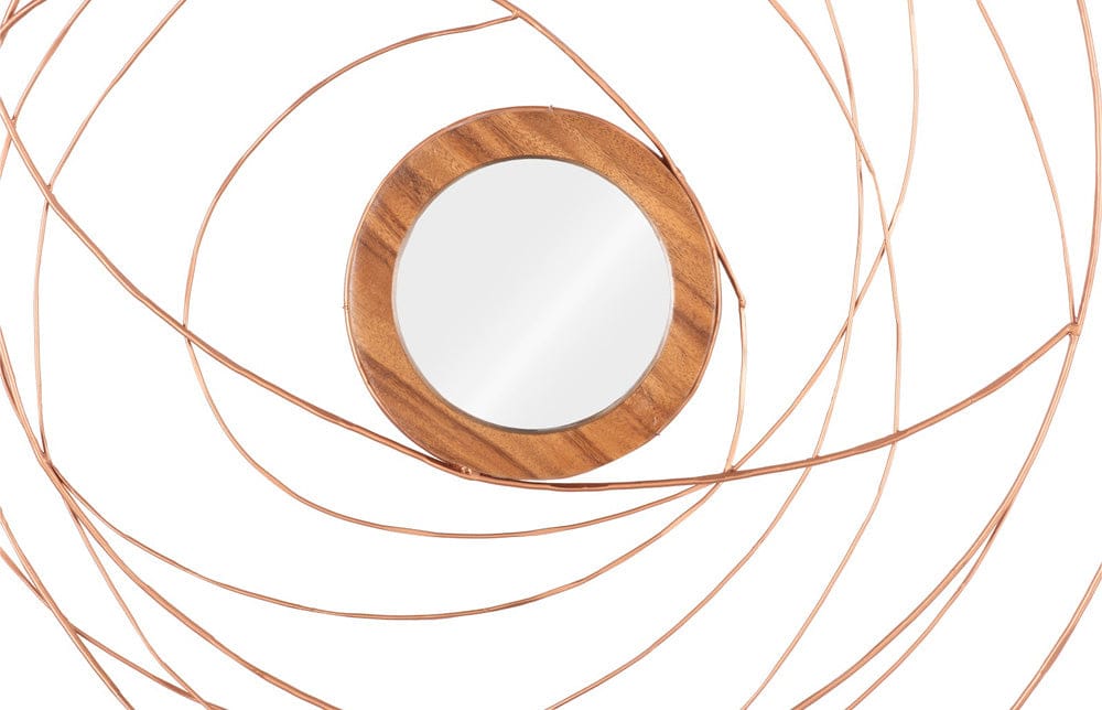 Phillips Collection - Nest Mirror, Chamcha Wood/Wire, Copper, SM - TH99487 view 3