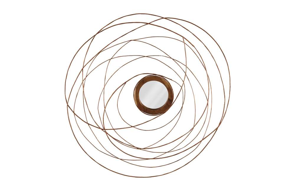 Phillips Collection - Nest Mirror, Chamcha Wood/Wire, Copper, SM - TH99487 veiw 1