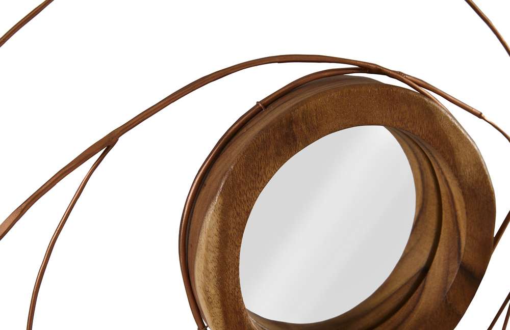 Phillips Collection - Nest Mirror, Chamcha Wood/Wire, Copper, SM - TH99487 veiw 3