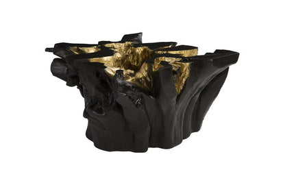 Phillips Collection - Noir Cast Root Coffee Table, Black, Gold Leaf - PH67969 veiw 1