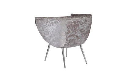 Phillips Collection - Nouveau Club Chair, Gray Crushed Velvet Fabric, Stainless Steel Legs - PH99963 view 2