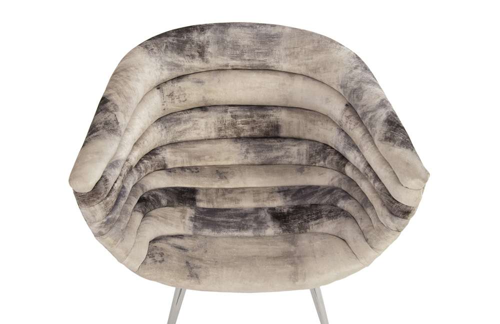 Phillips Collection - Nouveau Club Chair, Mist Gray, Stainless Steel Legs - PH84170 veiw 3