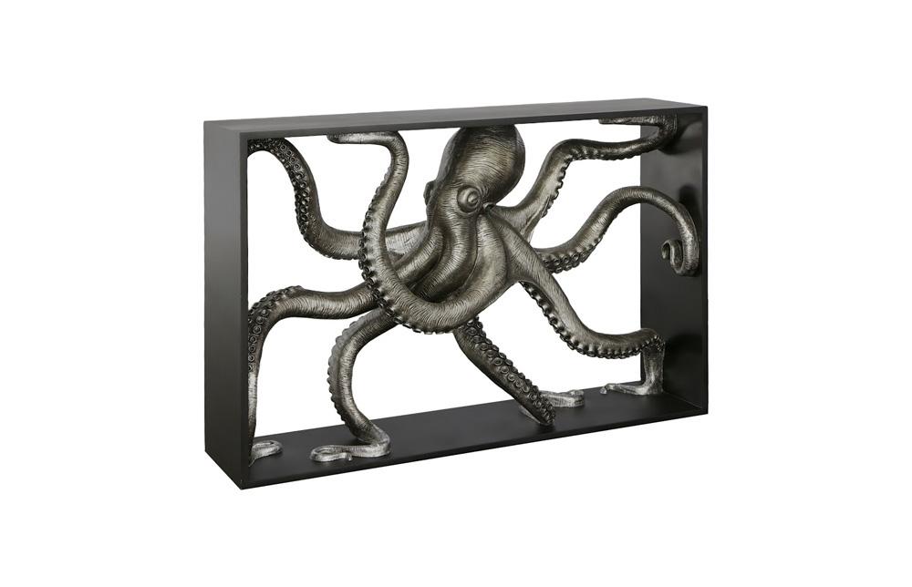 Phillips Collection - Octo Framed Console Table, Wood Frame, Silver Leaf - PH112033 veiw 1
