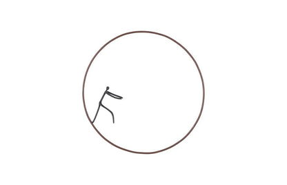 Phillips Collection - Olympic Figure in Iron Ring, Black, Rust, Style D - TH99504 view 1