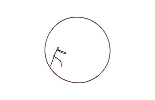 Phillips Collection - Olympic Figure in Iron Ring, Black, Rust, Style D - TH99504 view 1