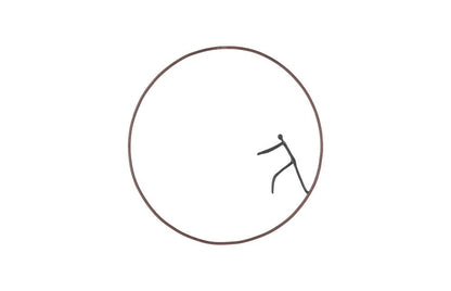 Phillips Collection - Olympic Figure in Iron Ring, Black, Rust, Style D - TH99504 view 4
