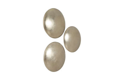 Phillips Collection - Orb Wall Tiles, Set of 3, Platinum Leaf - PH62438 veiw 2