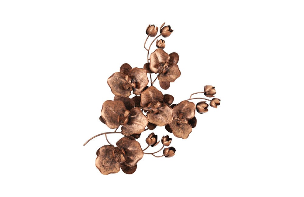 Phillips Collection - Orchid Sprig Wall Art, Medium, Metal, Copper/Black - TH100864 view 1
