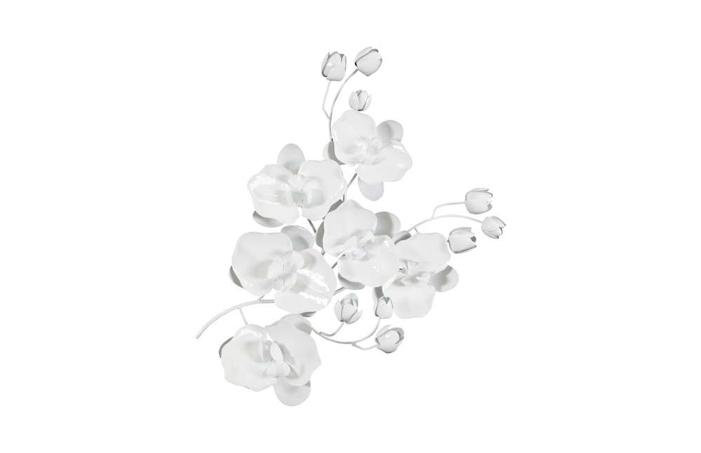 Phillips Collection - Orchid Sprig Wall Art, Medium, Metal, White - TH100863 veiw 1