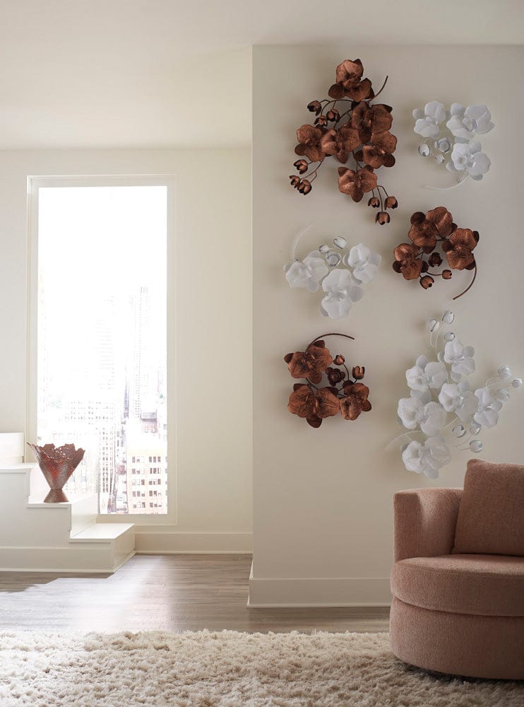 Phillips Collection - Orchid Sprig Wall Art, Small, Metal, White - TH100865 view 3