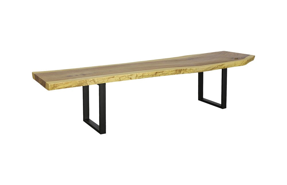 Phillips Collection - Origins Straight Edge Bench, Natural, Satin Black Legs - TH111038 view 1