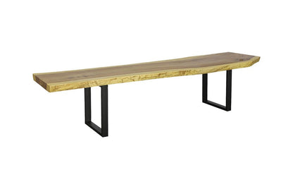 Phillips Collection - Origins Straight Edge Bench, Natural, Satin Black Legs - TH111038 view 1