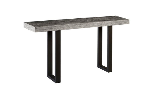 Phillips Collection - Origins Straight Edge Console Table, Metal U Legs, Gray Stone Finish - TH95588 view 1