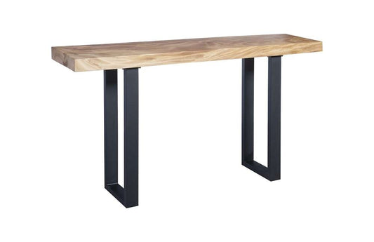 Phillips Collection - Origins Straight Edge Console Table, Metal U Legs, Matte, Black - TH93211 veiw 1