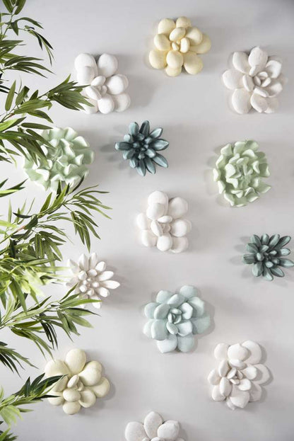 Phillips Collection - Oviferum Succulent Wall Art , White Stone - PH104154 veiw 4