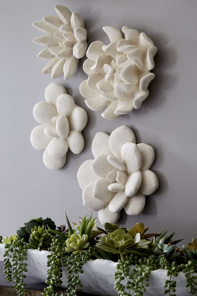 Phillips Collection - Oviferum Succulent Wall Art , White Stone - PH104154 veiw 5