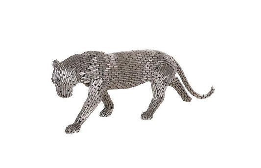 Phillips Collection - Panther Pipe Sculpture, Walking, Stainless Steel, Small - ID116840 veiw 1