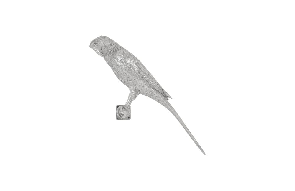Phillips Collection - Parrot Looking Left Wall Art, Resin, Silver Leaf - PH95595 view 1