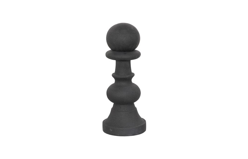Phillips Collection - Pawn Chess Sculpture, Cast Stone Black, Small - PH118749 view 1