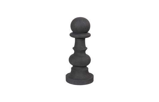 Phillips Collection - Pawn Chess Sculpture, Cast Stone Black - PH115684 veiw 1