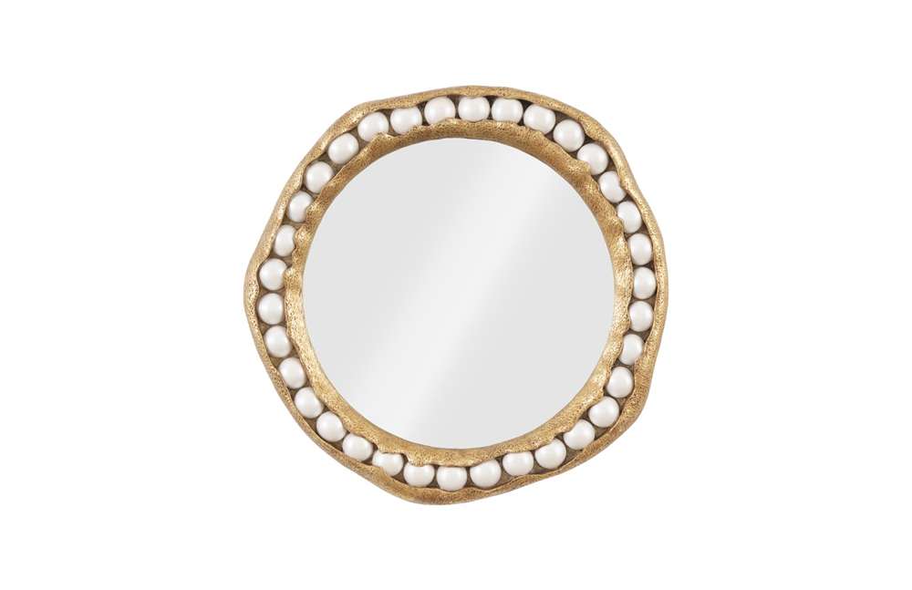 Phillips Collection - Pearl Mirror, Gold Leaf, Round - PH104148 veiw 1