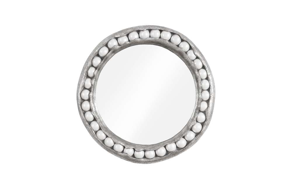 Phillips Collection - Pearl Mirror, Silver Leaf, Round - PH104196 veiw 1