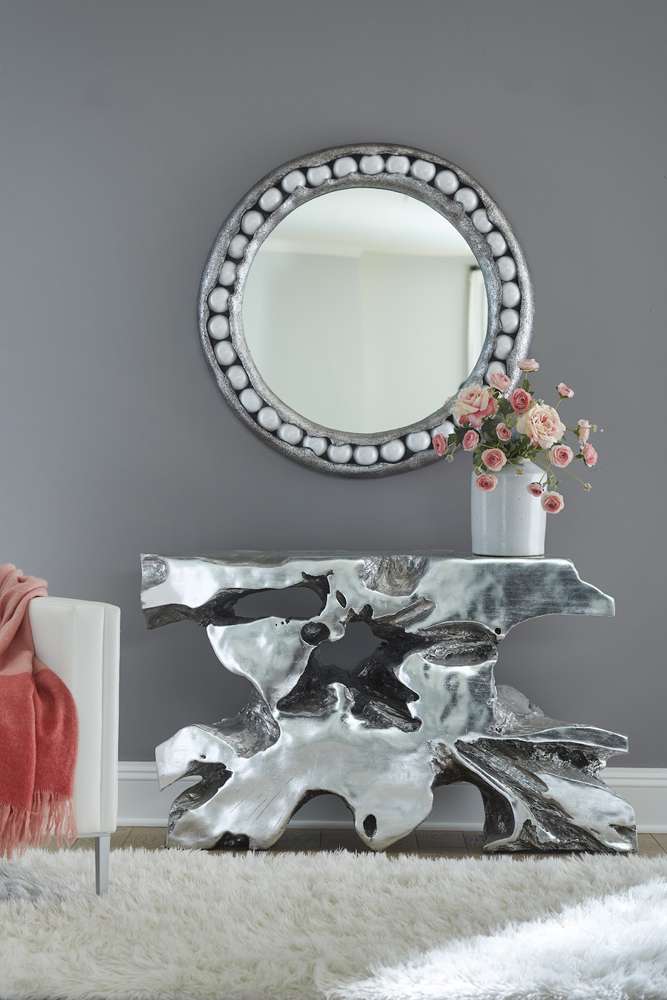 Phillips Collection - Pearl Mirror, Silver Leaf, Round - PH104196 veiw 6
