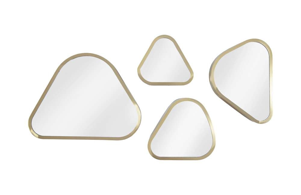 Phillips Collection - Pebble Mirrors (Set of 4) - Brushed Brass - CH97807 veiw 1