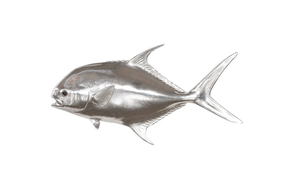 Phillips Collection - Permit Fish, Flat Wall Sculpture, Resin, Silver Leaf - PH118798 view 1