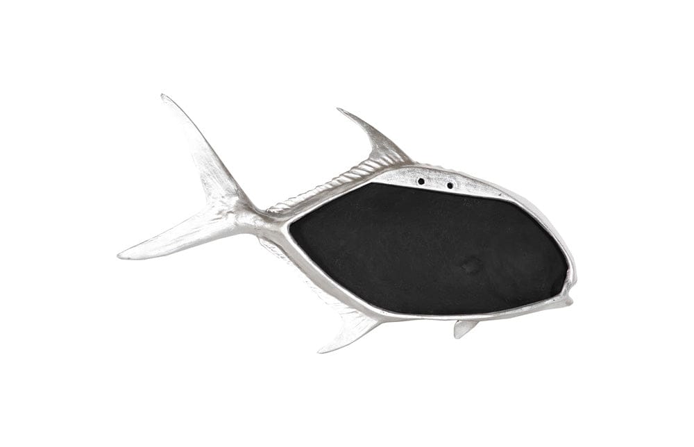 Phillips Collection - Permit Fish, Flat Wall Sculpture, Resin, Silver Leaf - PH118798 view 3
