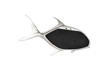 Phillips Collection - Permit Fish, Flat Wall Sculpture, Resin, Silver Leaf - PH118798 view 3