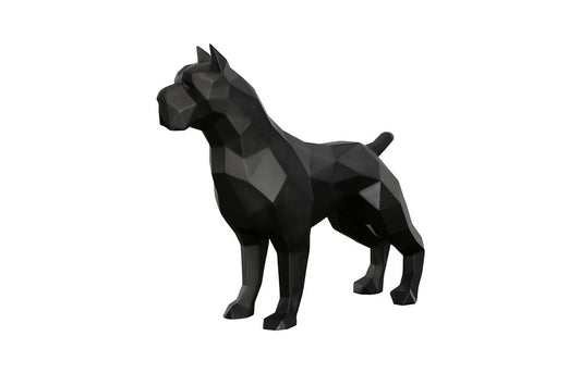 Phillips Collection - Pitbull Facet Sculpture, Matte Black - PH112992 veiw 1