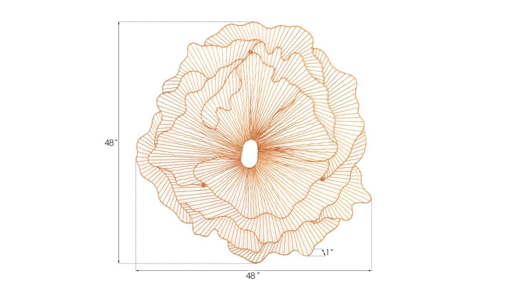 Phillips Collection - Poppy Flower Wall Art, Copper, LG - TH95114 view 5