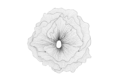 Phillips Collection - Poppy Flower Wall Art, Silver/Black, LG - TH95111 view 1