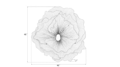 Phillips Collection - Poppy Flower Wall Art, Silver/Black, LG - TH95111 view 4