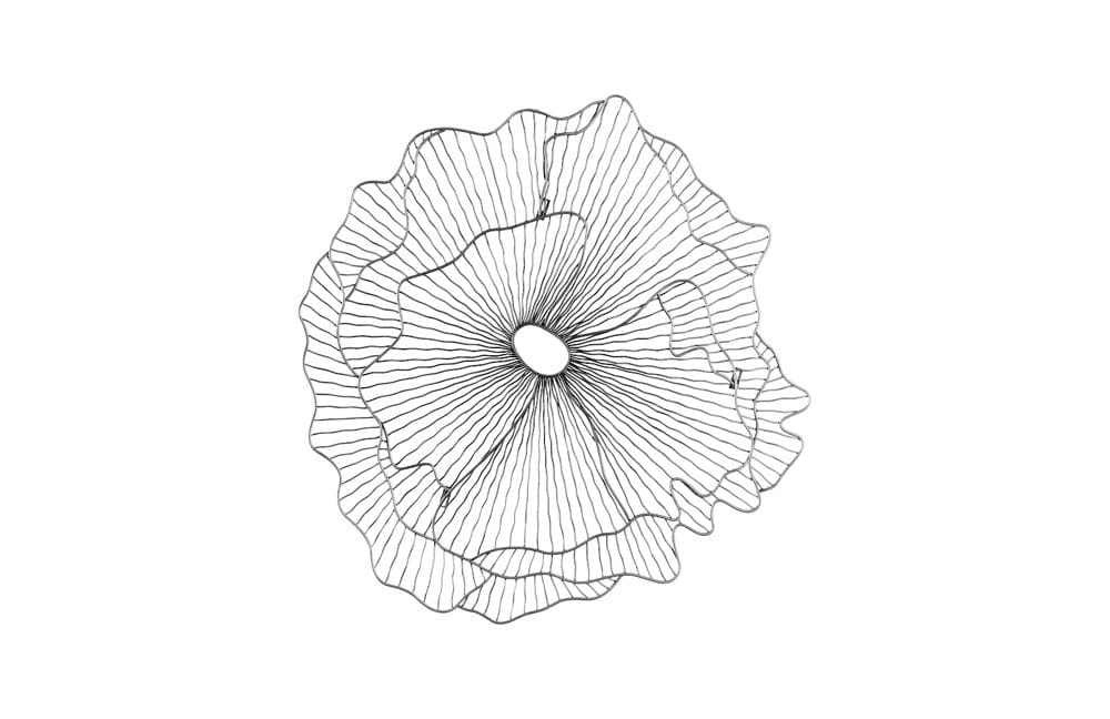 Phillips Collection - Poppy Flower Wall Art, Silver/Black, SM - TH108864 view 1