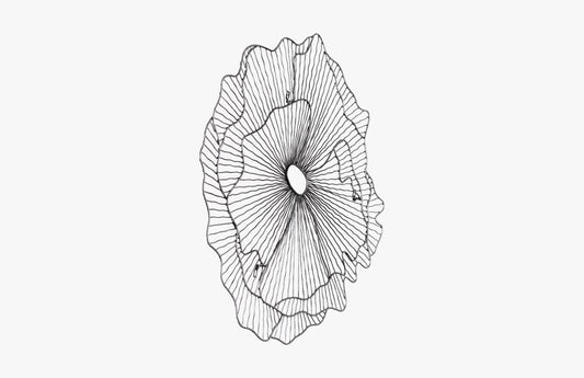 Phillips Collection - Poppy Flower Wall Art, Silver/Black, SM - TH108864 view 2